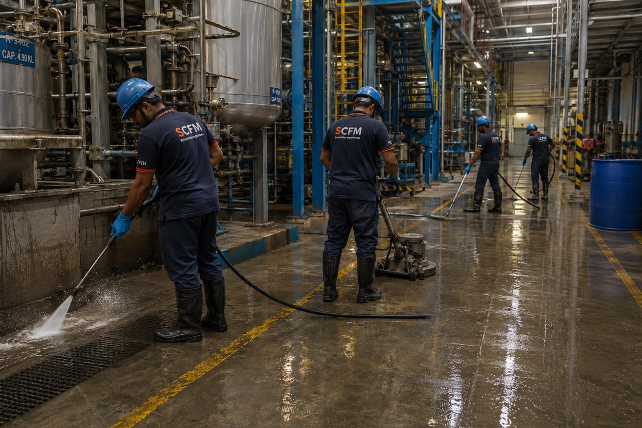 Factory Deep Cleaning for a Manufacturing Facility in Khopoli
